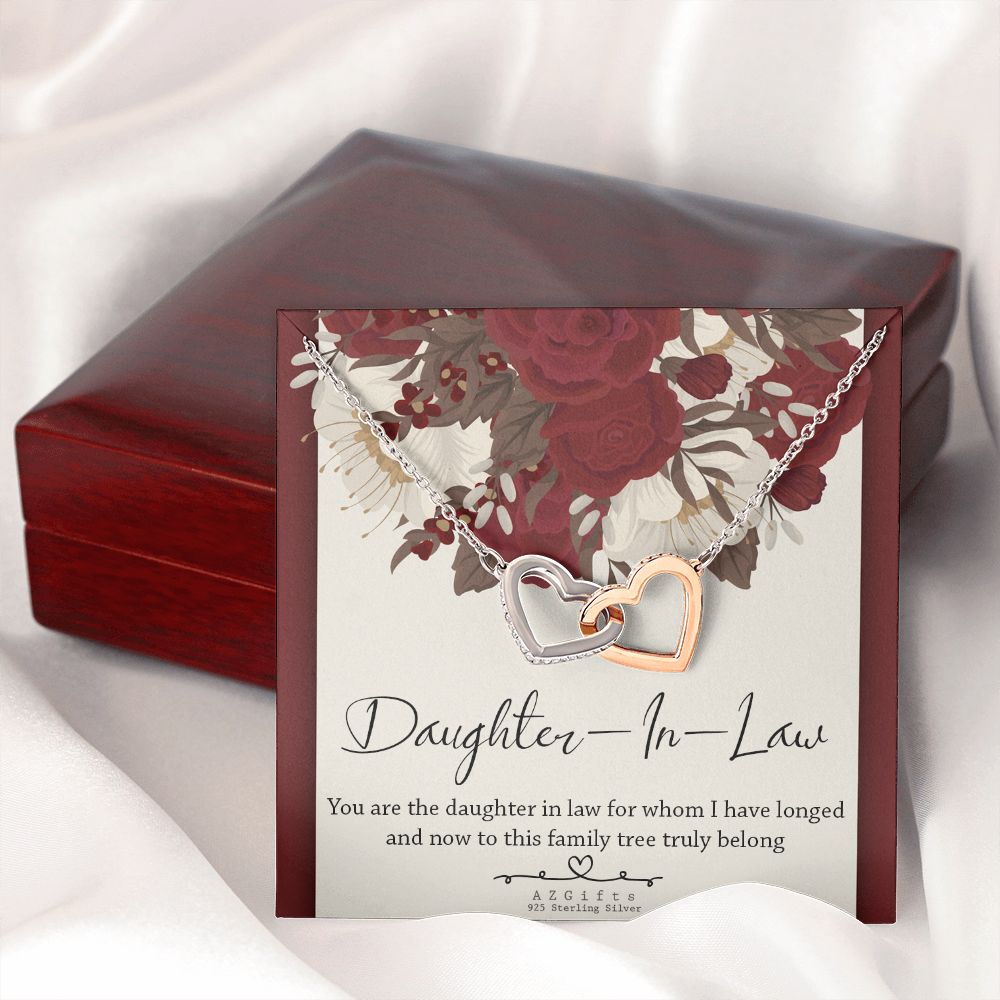 Daughter In Law Gifts Ideas, Daughter In Law Necklace, Gifts For Future Daughter In Law, Daughter In Law Birthday Gifts, Daughter-in-law Gifts From Mother In Law, Birthday Gifts For Daughter7 Interlocking Hearts Necklace