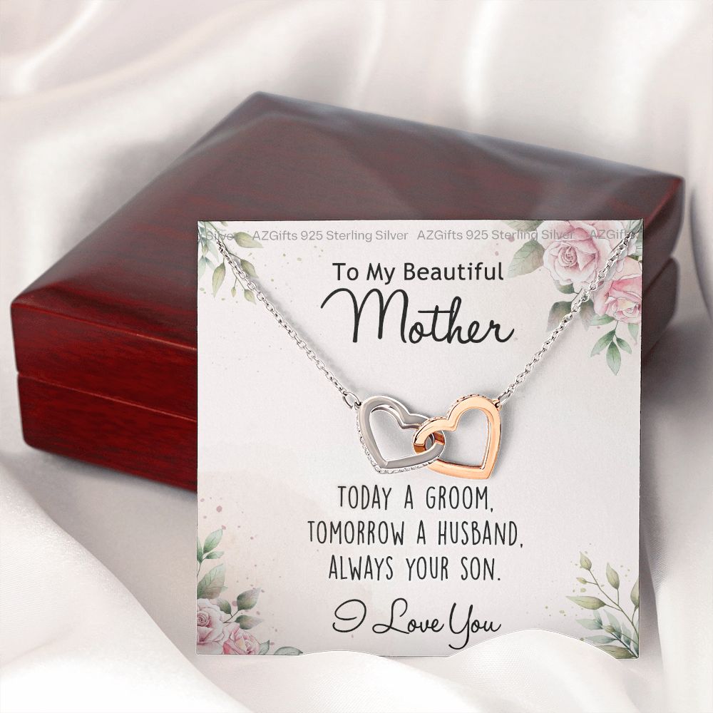 Mother Of The Groom Gift, Mother Of The Groom, Mother Of The Groom Gifts, Gift For Mother Of The Groom, Mother Of Groomw Interlocking Hearts Necklace