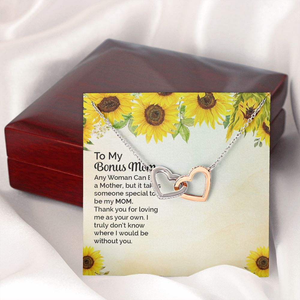 Mother Daughter Necklace as Daughter Gift from Mom, Mom Necklace as Christmas Gift for Mom from Son, Birthday Gift for Mother in Law Necklace, Bonus Mom Gifts for Step Mom Necklace3 Interlocking Hearts Necklace