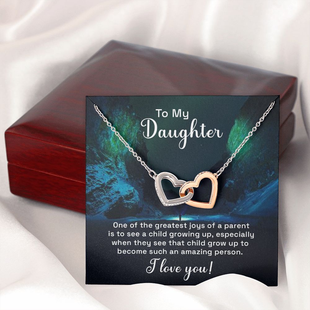 To My Daughter Necklace Gift from Mom, Mother and Daughter Jewelry Necklace for Girls, Mother Daughter Gift Ideas, Jewelry Pendant Necklace