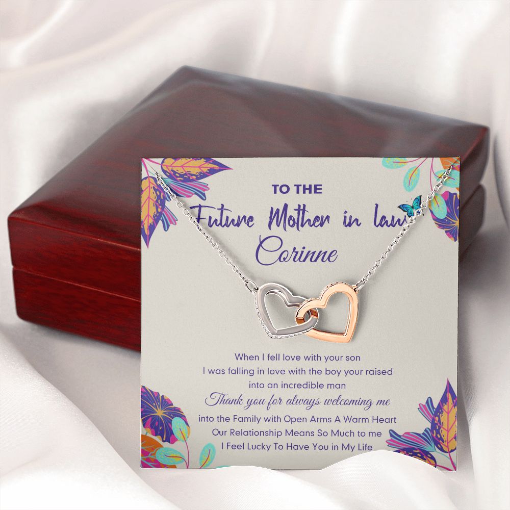 Mother in Law Necklace, Jewelry for Women, Future Mother in Law Gifts from Daughter in Law, Mother of Bride Gifts For Mother in Law, Birthday Gifts For Mother In Law From Daughter In Law16 Interlocking Hearts Necklace