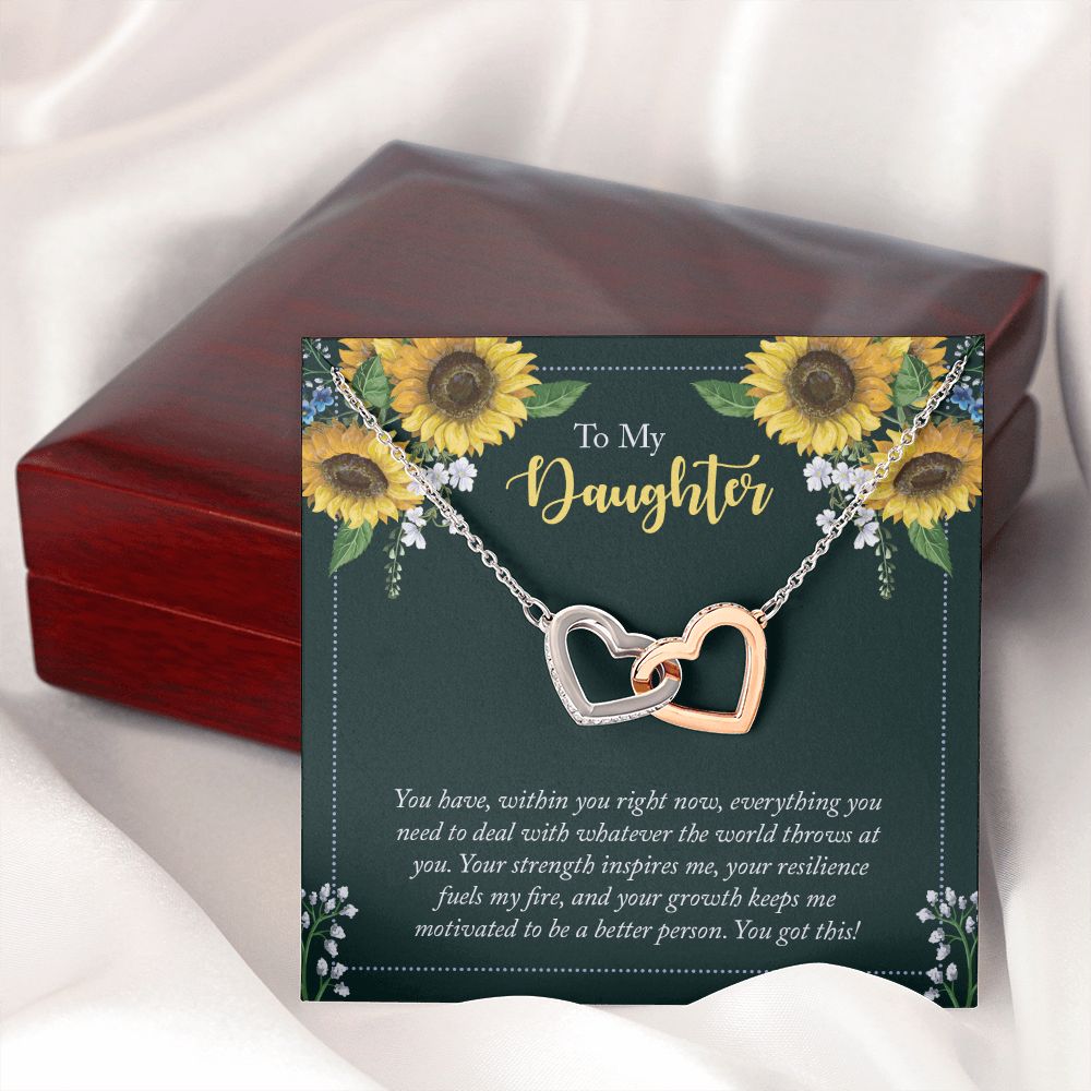 To My Daughter Necklace Gift from Mom, Mother and Daughter Jewelry Necklace for Girls, Mother Daughter Gift Ideas, Jewelry Pendant Necklace