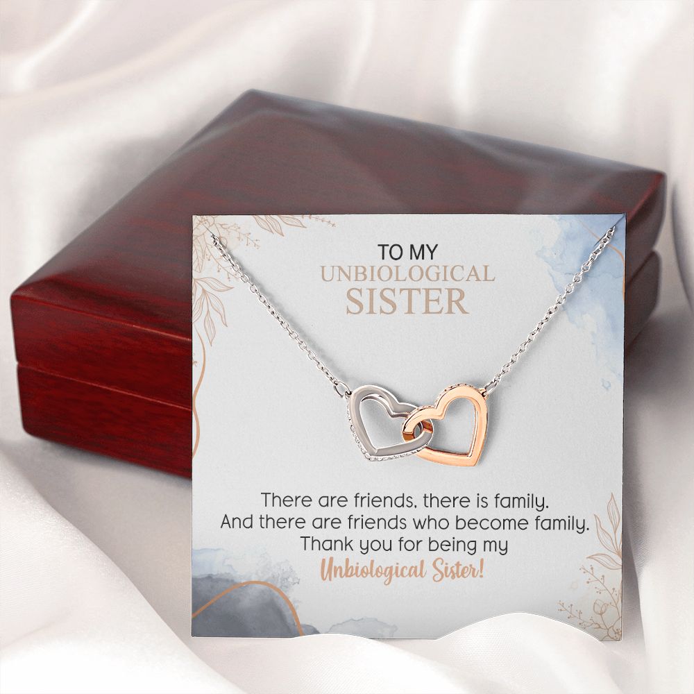 Best Friend Necklace For Unbiological Sister Soul Sister Gift Bestie Birthday Interlocking Hearts Necklace