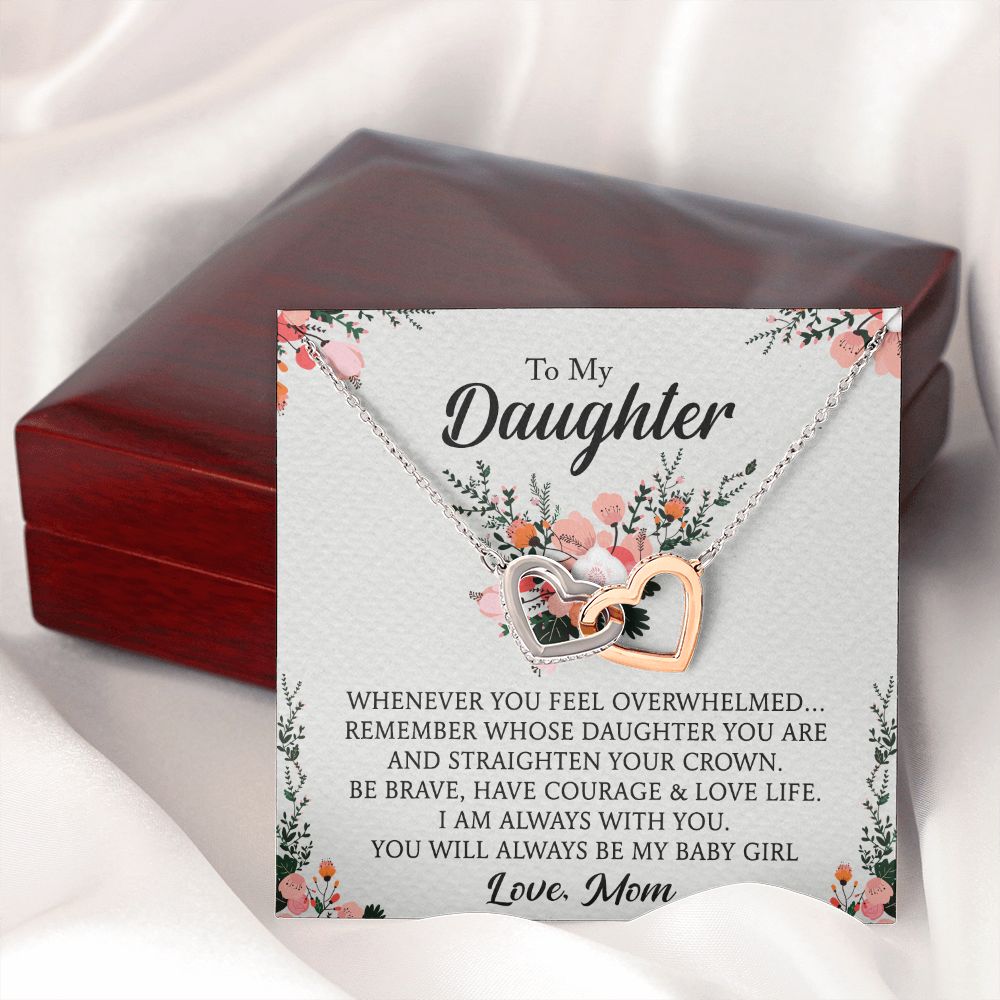 To My Daughter Necklace Gift from Mom, Mother and Daughter Jewelry Necklace for Girls, Mother Daughter Gift Ideas, Jewelry Pendant Necklace
