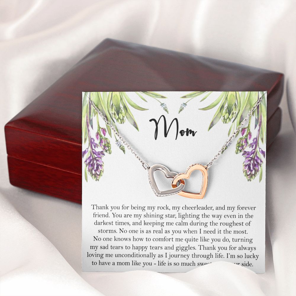 To My Mom Necklace, Gift For Mom, Mother's Day Gift from Daughter, Mom Jewelry Gift for Mothers Day, Birthday Gift for Mother, Moms Gift from Daughter Son, Necklace for Mom Mother 6 Interlocking Hearts Necklace