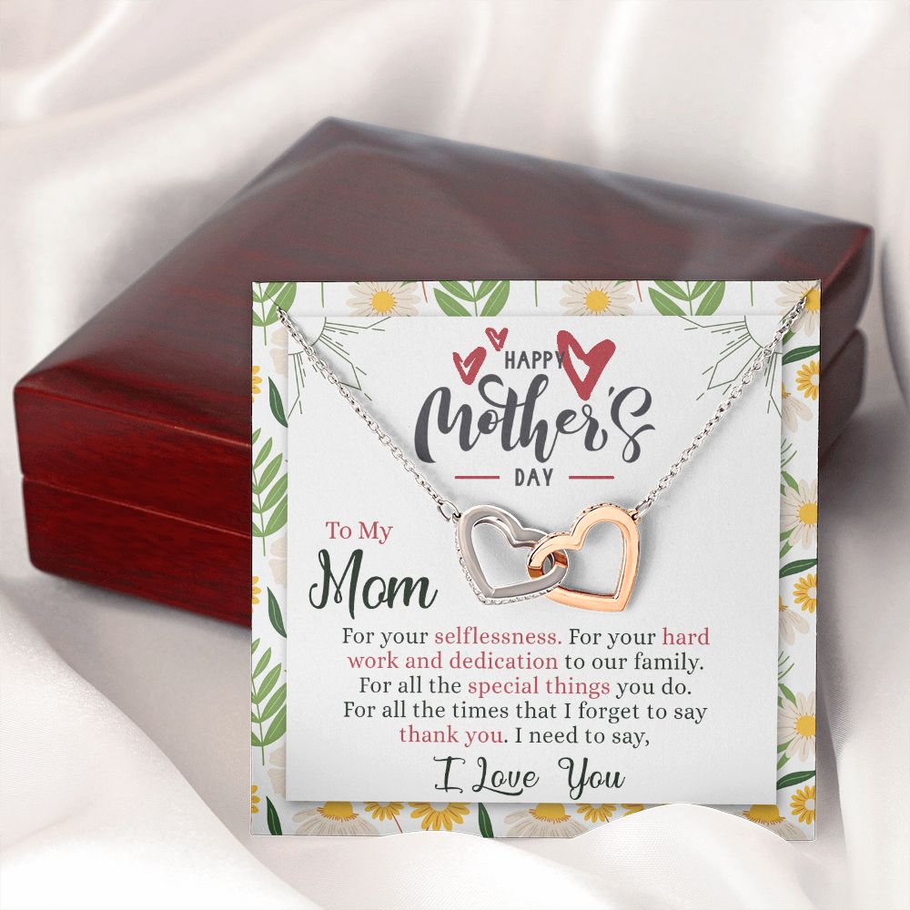 Mom Necklace Gift Best Mother Gifts From Kids  Mommy Gifts Mom Birthday Gift Children Jewelry Set Mother’s Day Gift For Her Interlocking Hearts Necklace