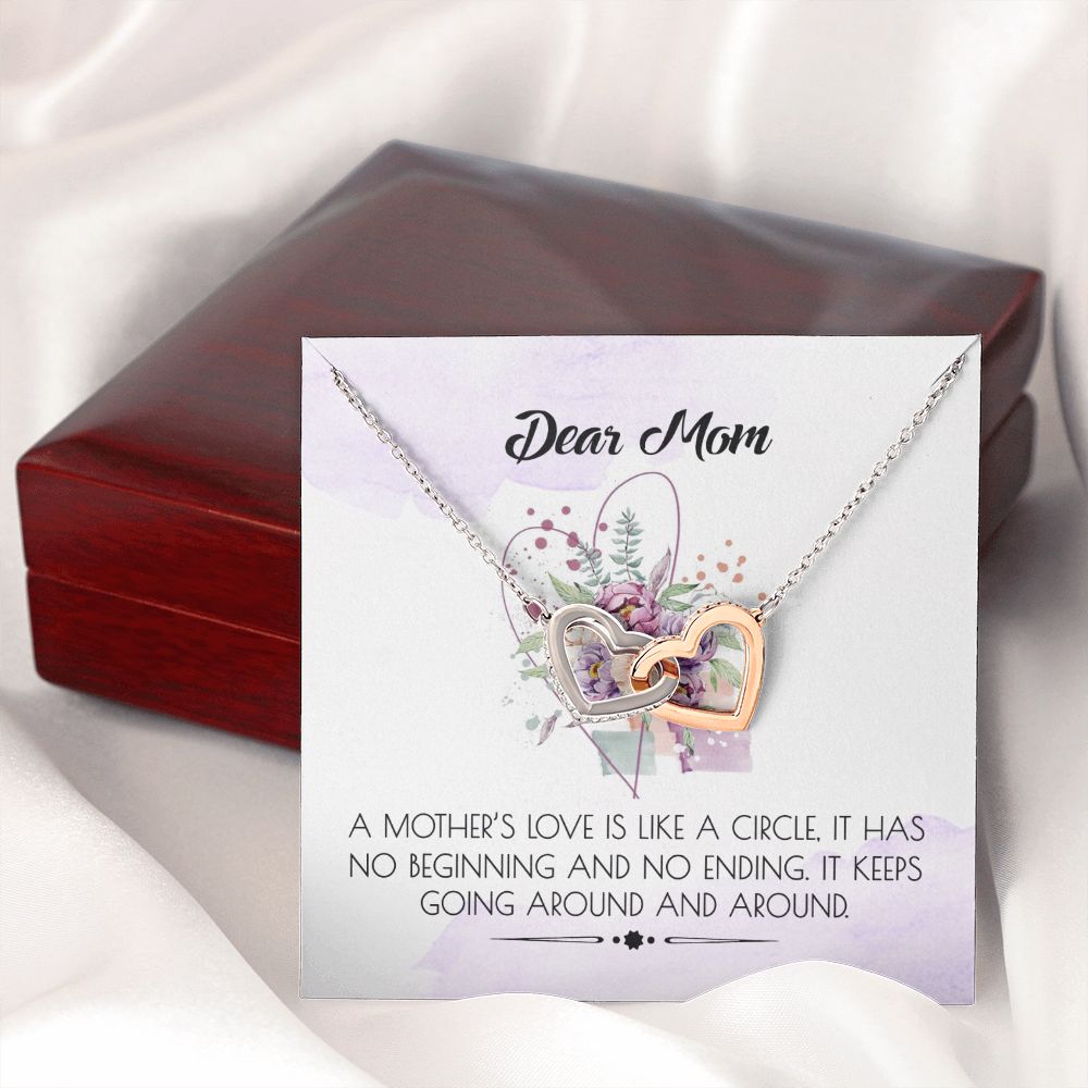 To My Mom Necklace Pendant Gift From Daughter Or Son Happy Mother's Day Gift For Mom Birthday, Anniversary Interlocking Hearts Necklace
