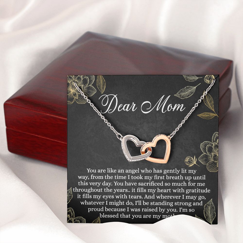 Mothers Day Gifts From Son Daughter Kids Gifts For Mom Birthday Unique Mothers Day Necklace Gift Idea Sentimental Mom Christmas Present Interlocking Hearts Necklace