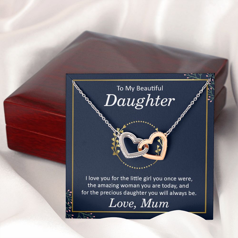 To My Daughter Necklace Gift from Mom, Mother and Daughter Jewelry Necklace for Girls, Mother Daughter Gift Ideas, Jewelry Pendant Necklace
