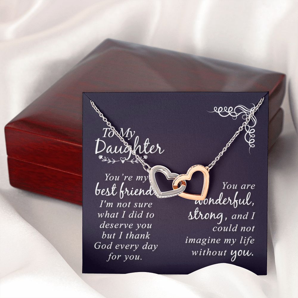 To My Daughter Necklace Gift from Mom, Mother and Daughter Jewelry Necklace for Girls, Mother Daughter Gift Ideas, Jewelry Pendant Necklace