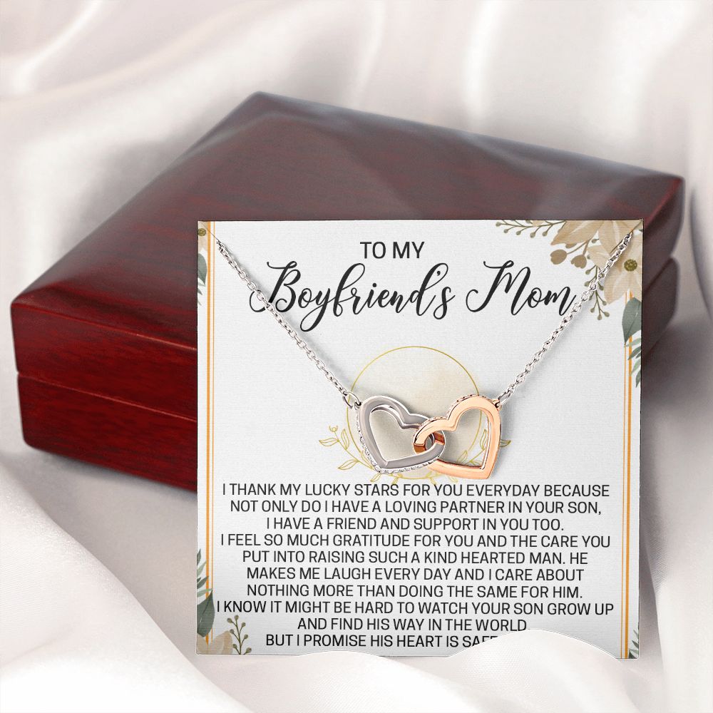 To My Boyfriend's Mom Necklace, Gift for Boyfriends Mom, Necklace for Boyfriend's Mom,Boyfriend's Mom Gifts for Birthday, Mother's Day, Xmas Holiday Present Jewelry for Women