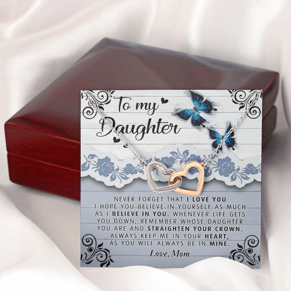 To My Daughter Necklace Gift from Mom, Mother and Daughter Jewelry Necklace for Girls, Mother Daughter Gift Ideas, Jewelry Pendant Necklace