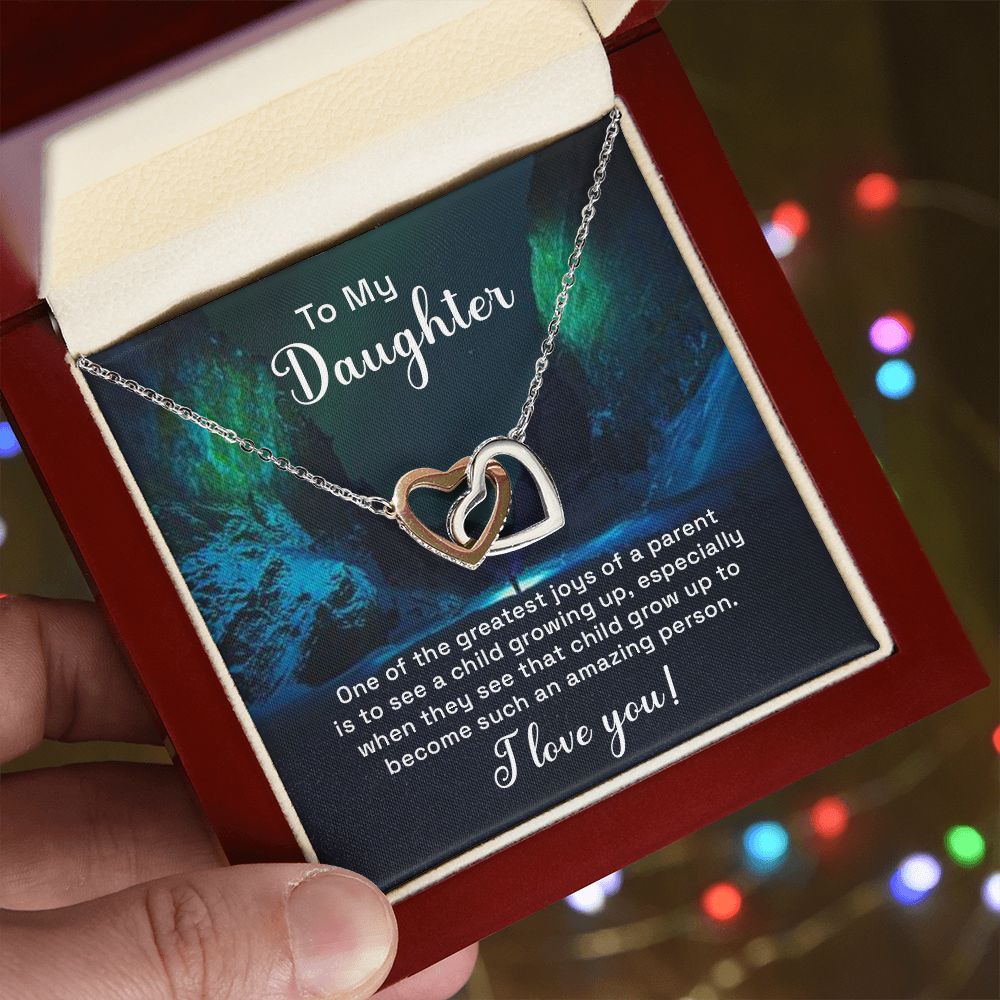 To My Daughter Necklace Gift from Mom, Mother and Daughter Jewelry Necklace for Girls, Mother Daughter Gift Ideas, Jewelry Pendant Necklace