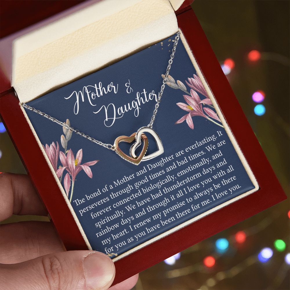To My Mother Necklace Mom Bestfriend Best Mommy Mother In Law Stepmom For Mothers Day Birthday From Son Daughter Stepson Stepdaughter Necklace Gift Interlocking Hearts Necklace