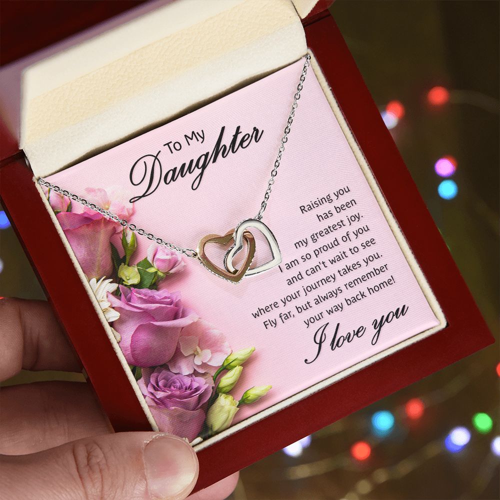 To My Daughter Necklace Gift from Mom, Mother and Daughter Jewelry Necklace for Girls, Mother Daughter Gift Ideas, Jewelry Pendant Necklace