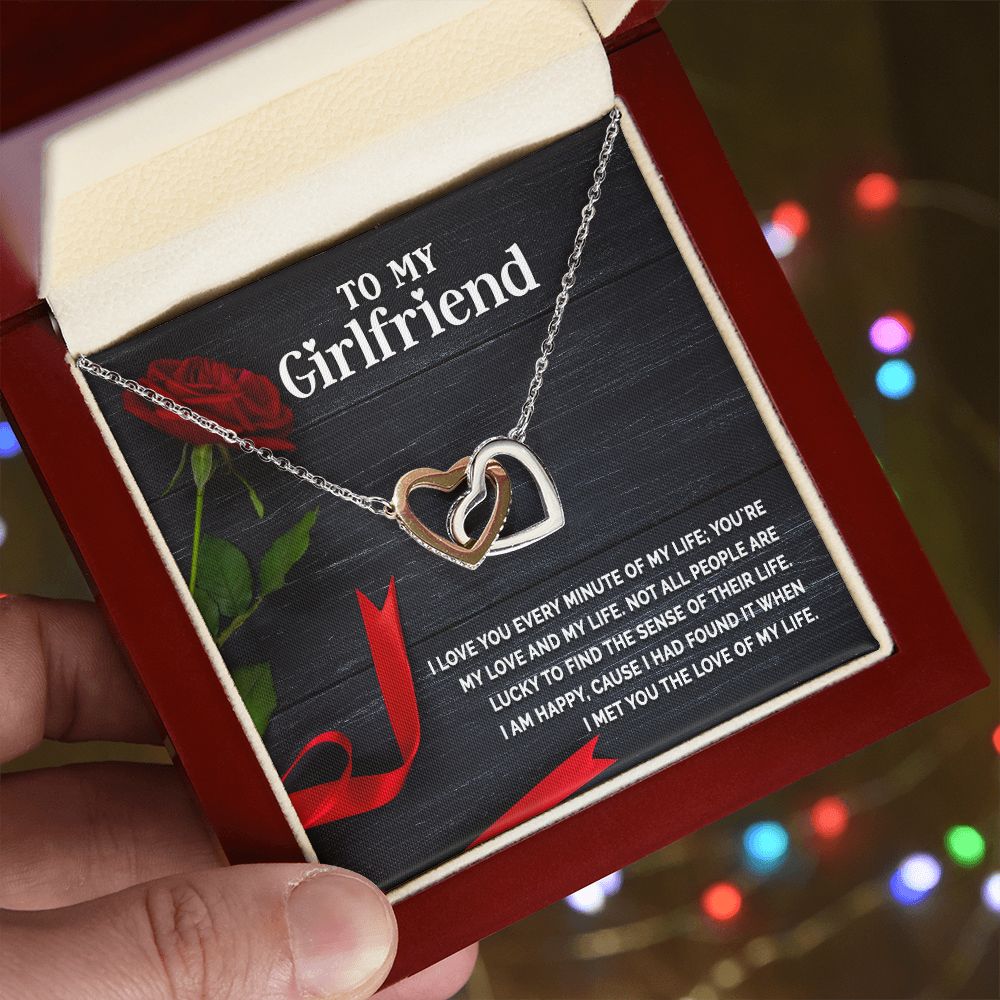 To My Girlfriend Necklace from Boyfriend To My Future Wife Necklace Jewelry For Girlfriend Gift For Girlfriend Gift for Her Romantic Birthday Valentines Day Gift For Girlfriend Gifts Necklaces Interlocking Hearts Necklace