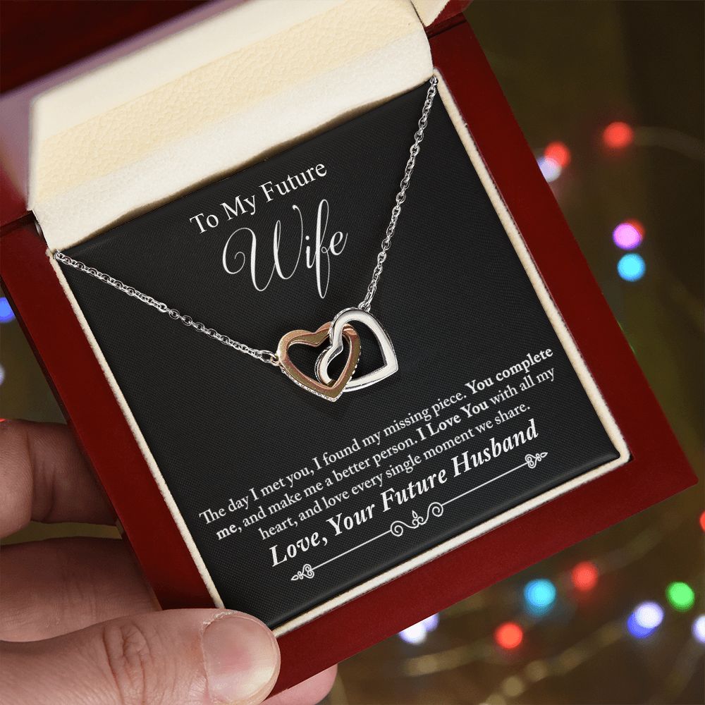 To My Future Wife Necklace from Boyfriend, Personalized Necklace for Women, Luxury Necklace for Girlfriend, Wedding Anniversary Present For Her, Girlfriend Gift Jewelry Christmas Birthday Gift