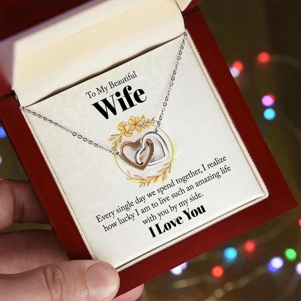 To My Beautiful Wife Necklace Heart Jewelry Gifts For Wife Birthday Gifts From Husband Necklace Valentines Day Find You Sooner Jewelry Box Pendant Personalized Custom Made Romantic Gift For My Best Wife Ever