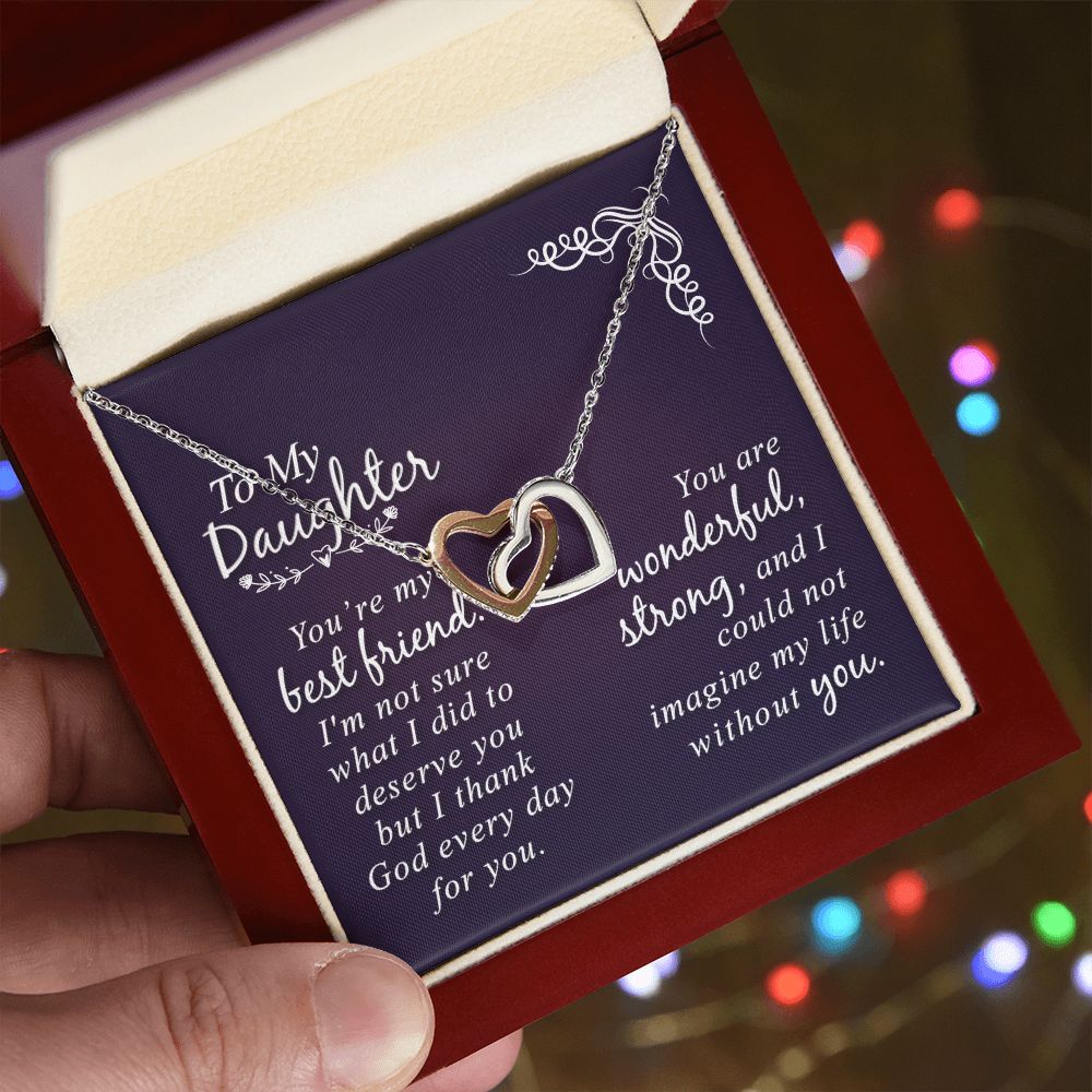 To My Daughter Necklace Gift from Mom, Mother and Daughter Jewelry Necklace for Girls, Mother Daughter Gift Ideas, Jewelry Pendant Necklace