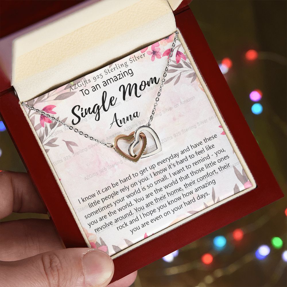 Personalized Necklace Gift To My Single Mom Necklace Gift for Mothers Day Gift Present for Single Mother Super Mom Necklace Gift for Single Mother Bonus Mom Gifts Jewelry for Women