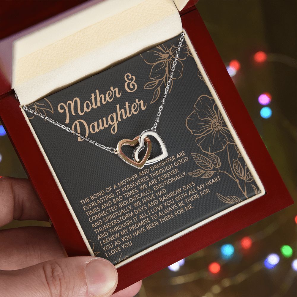 Mother Daughter Necklace Mothers day Necklace Mother Daughter Gift Mother Daughter Jewelry Gift For Daughter From Mom Daughter Mother Interlocking Hearts Necklace
