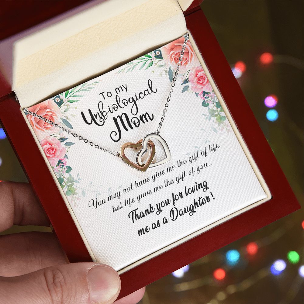 Unibological Necklace, Jewelry for Women, Future Mother in Law Gifts from Daughter in Law, Mother of Bride Gifts For Mother in Law, Birthday Gifts For Mother In Law From Daughter In Law Interlocking Hearts Necklace