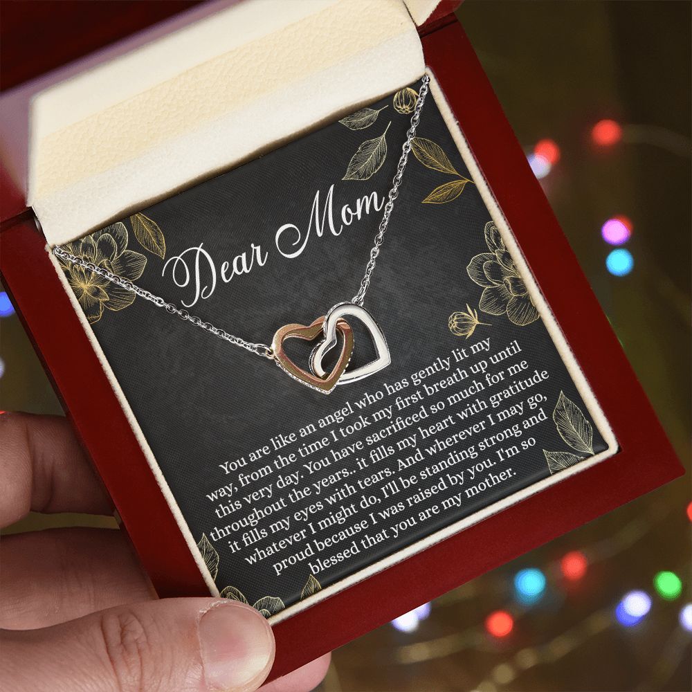 Mothers Day Gifts From Son Daughter Kids Gifts For Mom Birthday Unique Mothers Day Necklace Gift Idea Sentimental Mom Christmas Present Interlocking Hearts Necklace