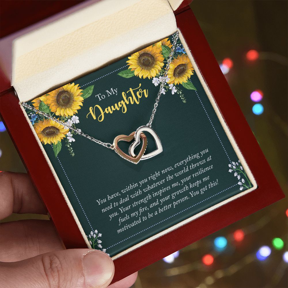 To My Daughter Necklace Gift from Mom, Mother and Daughter Jewelry Necklace for Girls, Mother Daughter Gift Ideas, Jewelry Pendant Necklace