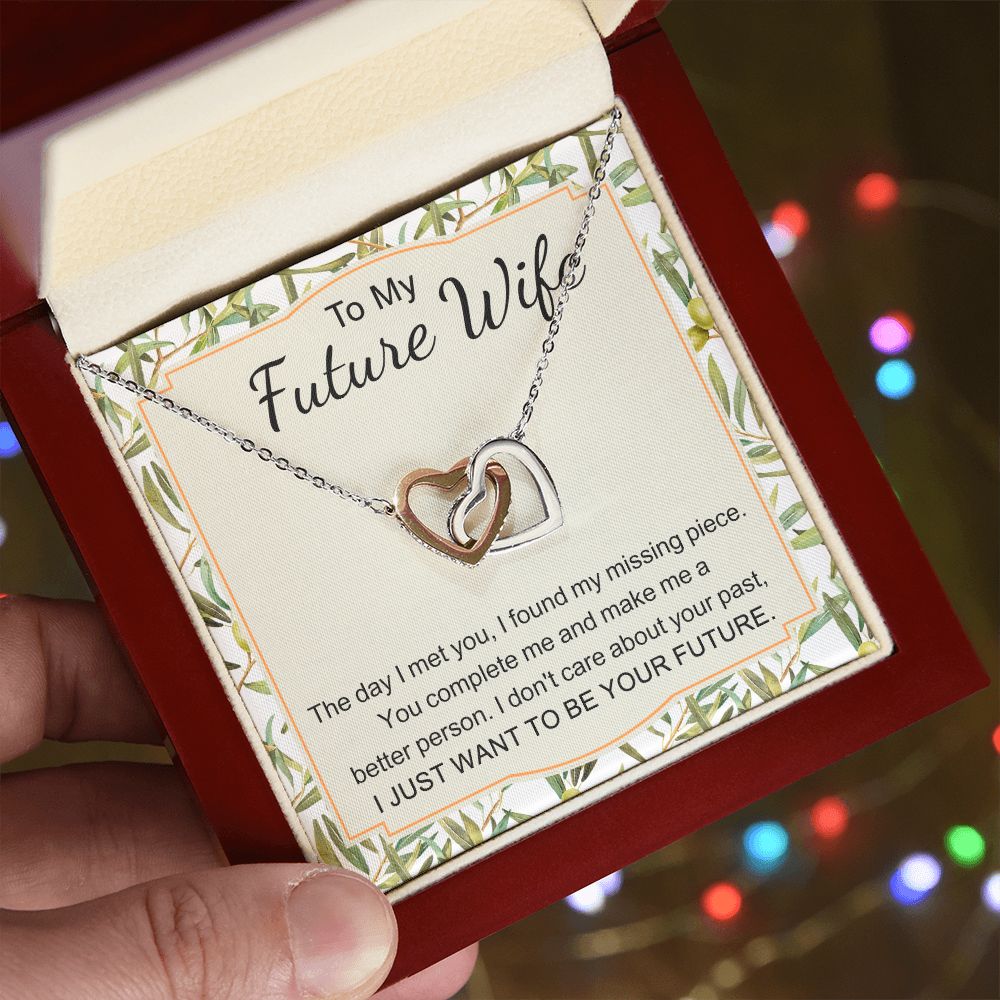 To My Future Wife Necklace from Boyfriend, Personalized Necklace for Women, Luxury Necklace for Girlfriend, Wedding Anniversary Present For Her, Girlfriend Gift Jewelry Christmas Birthday Gift
