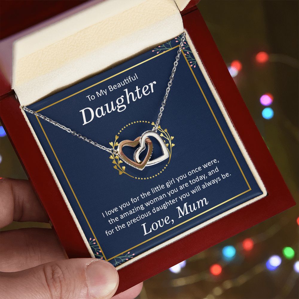 To My Daughter Necklace Gift from Mom, Mother and Daughter Jewelry Necklace for Girls, Mother Daughter Gift Ideas, Jewelry Pendant Necklace