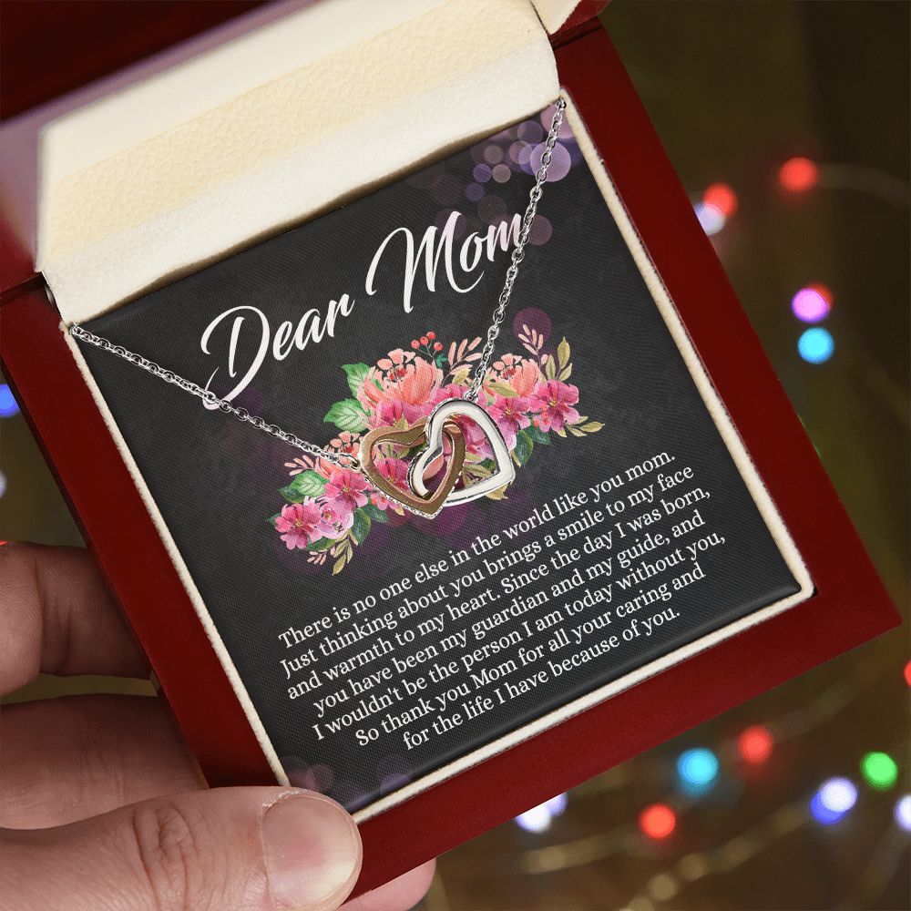 To My Mom Necklace, Mothers Day Gift From Daughter, Mom Gifts Idea, Mothers Day Necklace From Daughter, Mothers Day Gift From Son, Gift For Mom From Son, Mothers Day Jewelry Box Interlocking Hearts Necklace