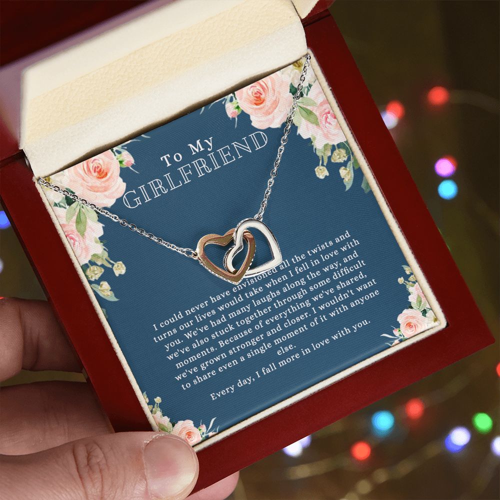 To My Girlfriend Necklace from Boyfriend, Personalized Necklace for Women, Luxury Necklace for Girlfriend, Wedding Anniversary Present For Her, Girlfriend Gift Jewelry Christmas Birthday Gift