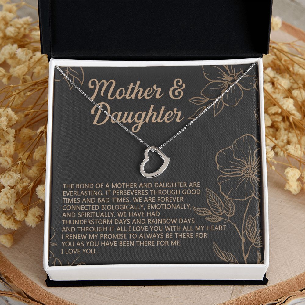 Mother Daughter Necklace Mothers day Necklace Mother Daughter Gift Mother Daughter Jewelry Gift For Daughter From Mom Daughter Mother 925 Heart Necklace
