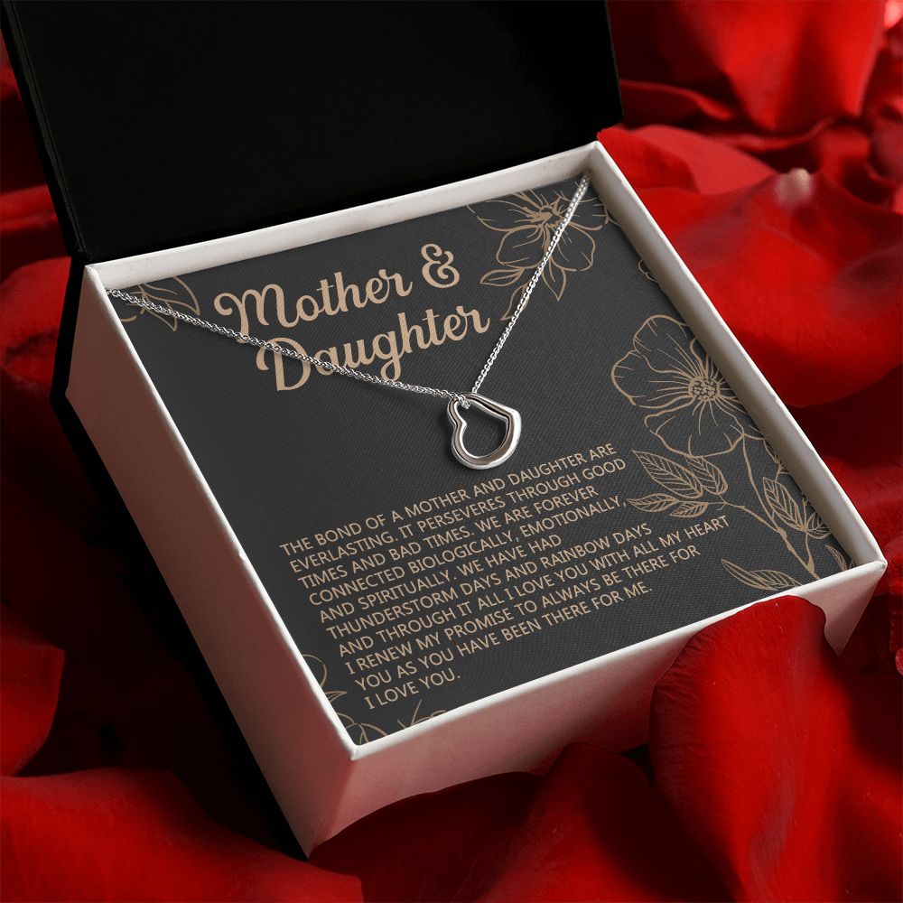 Mother Daughter Necklace Mothers day Necklace Mother Daughter Gift Mother Daughter Jewelry Gift For Daughter From Mom Daughter Mother 925 Heart Necklace