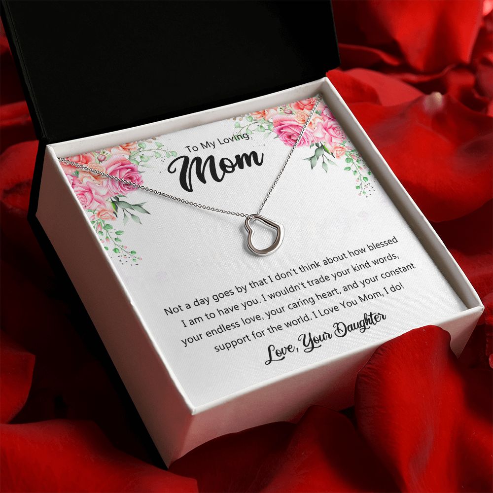 To My Mom Necklace, Gift For Mom, Mother's Day Gift from Daughter, Mom Jewelry Gift for Mothers Day, Birthday Gift for Mother, Moms Gift from Daughter Son, Necklace for Mom Mother 9 925 Heart Necklace
