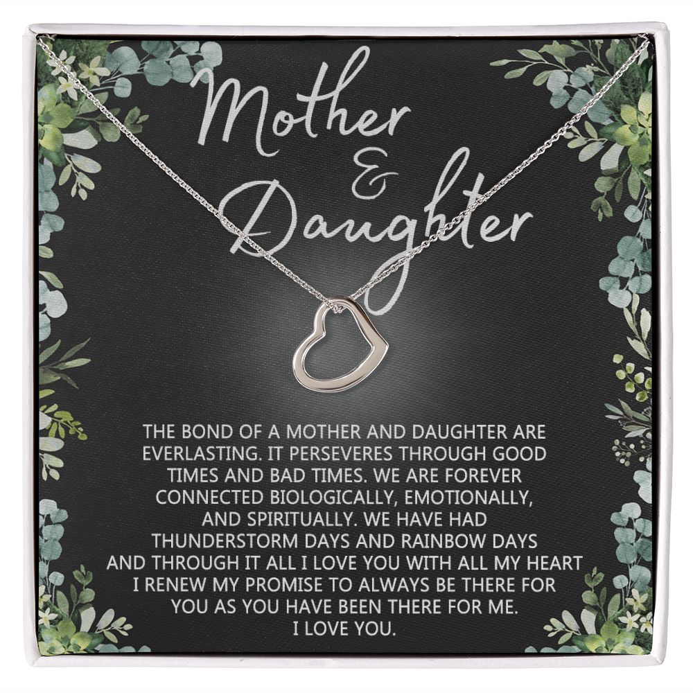 Mother Daughter Necklace Mothers day Necklace Mother Daughter Gift Mother Daughter Jewelry Gift For Daughter From Mom Daughter Mother Birthday Gift 925 Heart Necklace