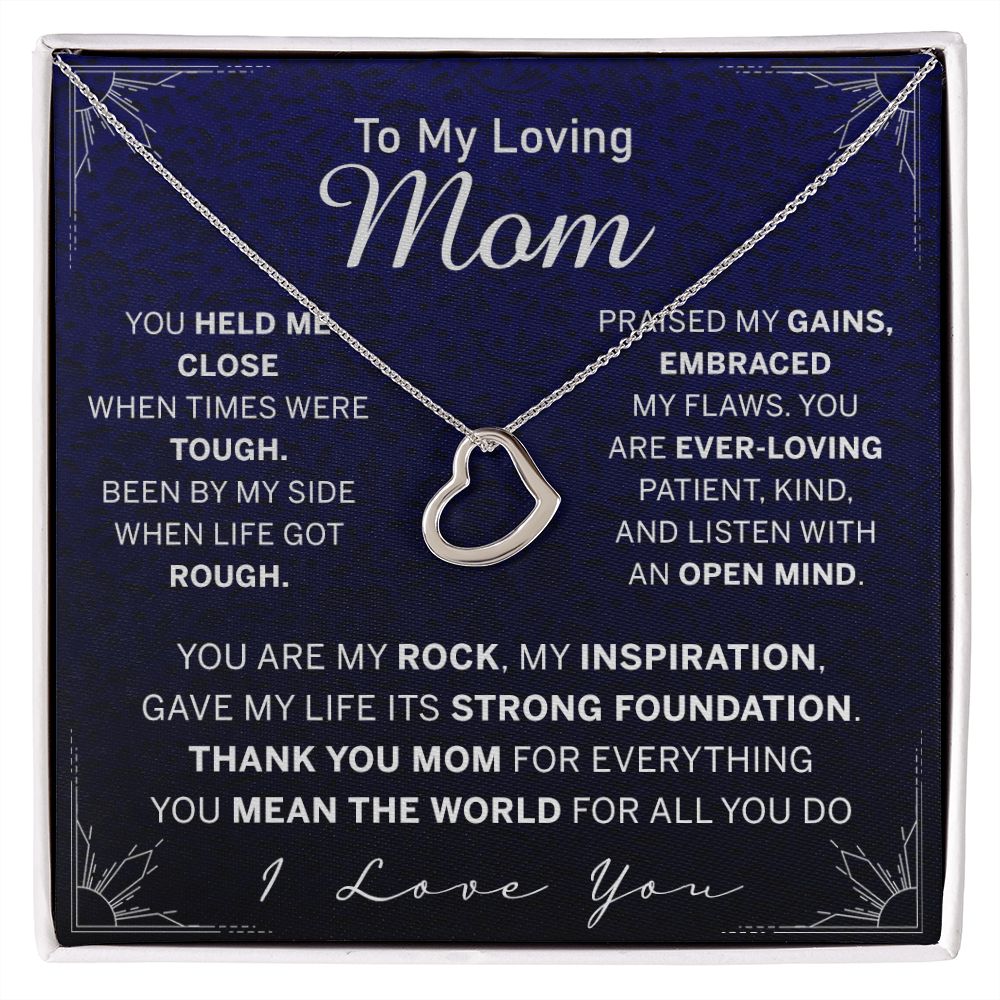 To My Mom Necklace, Gift For Mom, Mother's Day Gift from Daughter, Mom Jewelry Gift for Mothers Day, Birthday Gift for Mother, Moms Gift from Daughter Son, Necklace for Mom Mother 925 Heart Necklace
