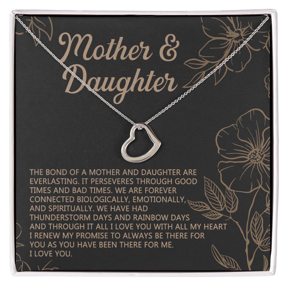 Mother Daughter Necklace Mothers day Necklace Mother Daughter Gift Mother Daughter Jewelry Gift For Daughter From Mom Daughter Mother 925 Heart Necklace