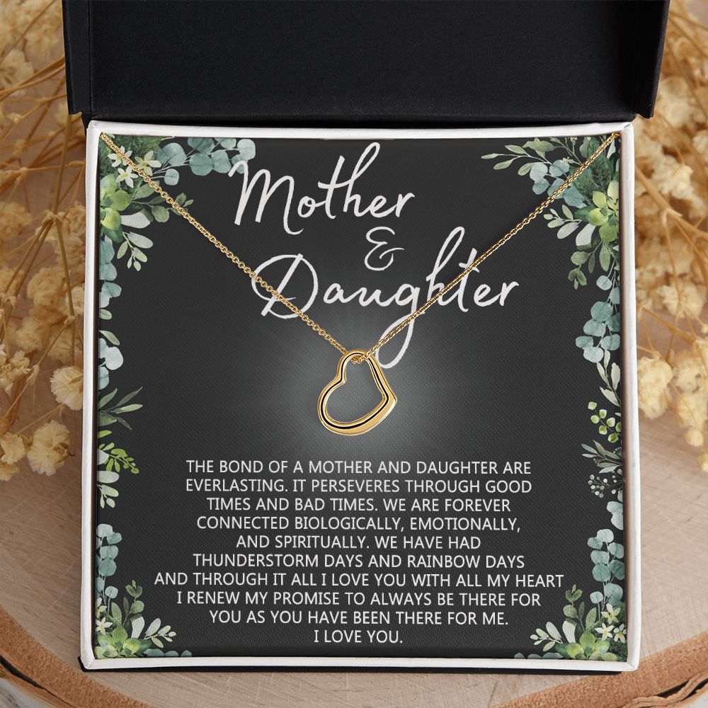 Mother Daughter Necklace Mothers day Necklace Mother Daughter Gift Mother Daughter Jewelry Gift For Daughter From Mom Daughter Mother Birthday Gift 925 Heart Necklace