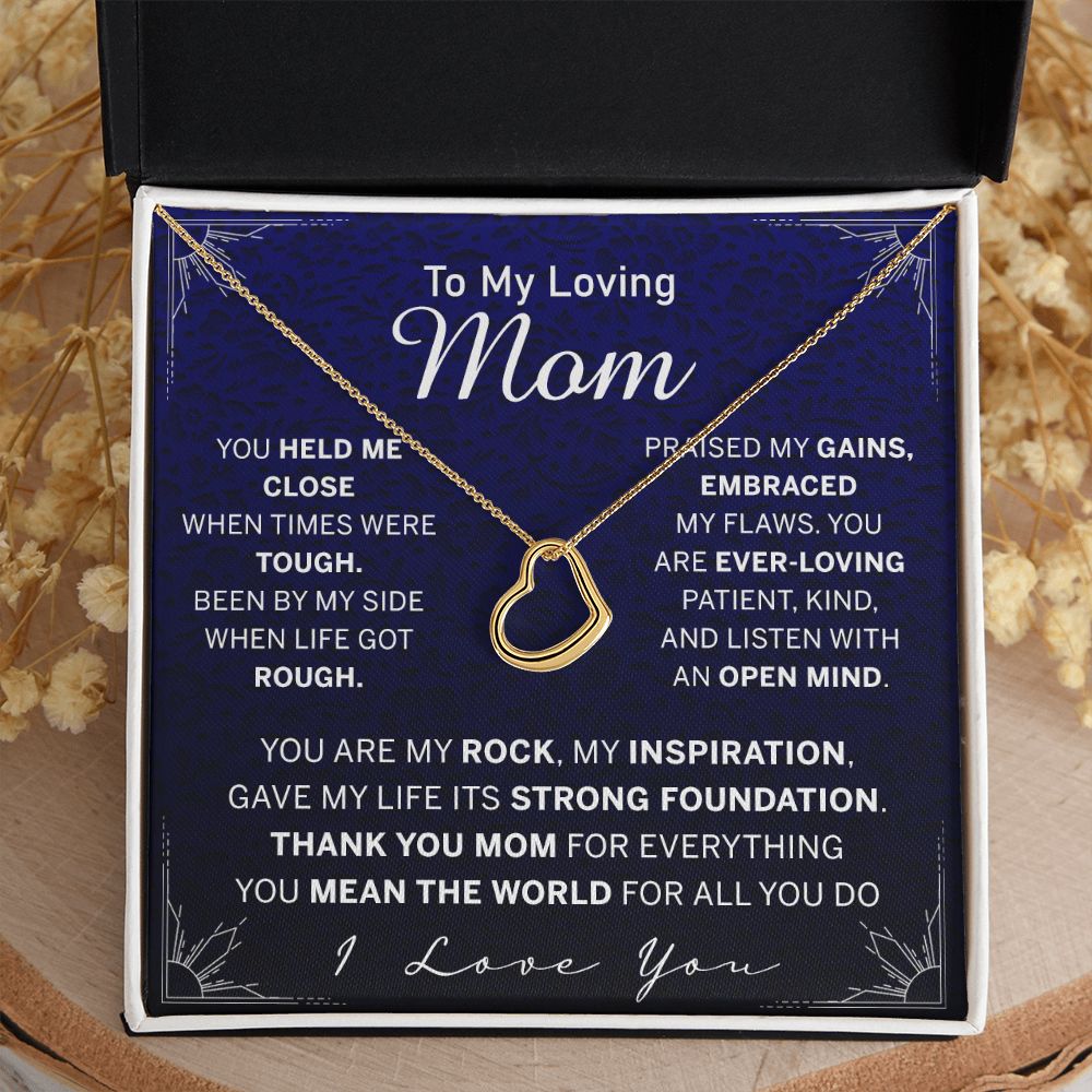 To My Mom Necklace, Gift For Mom, Mother's Day Gift from Daughter, Mom Jewelry Gift for Mothers Day, Birthday Gift for Mother, Moms Gift from Daughter Son, Necklace for Mom Mother 925 Heart Necklace
