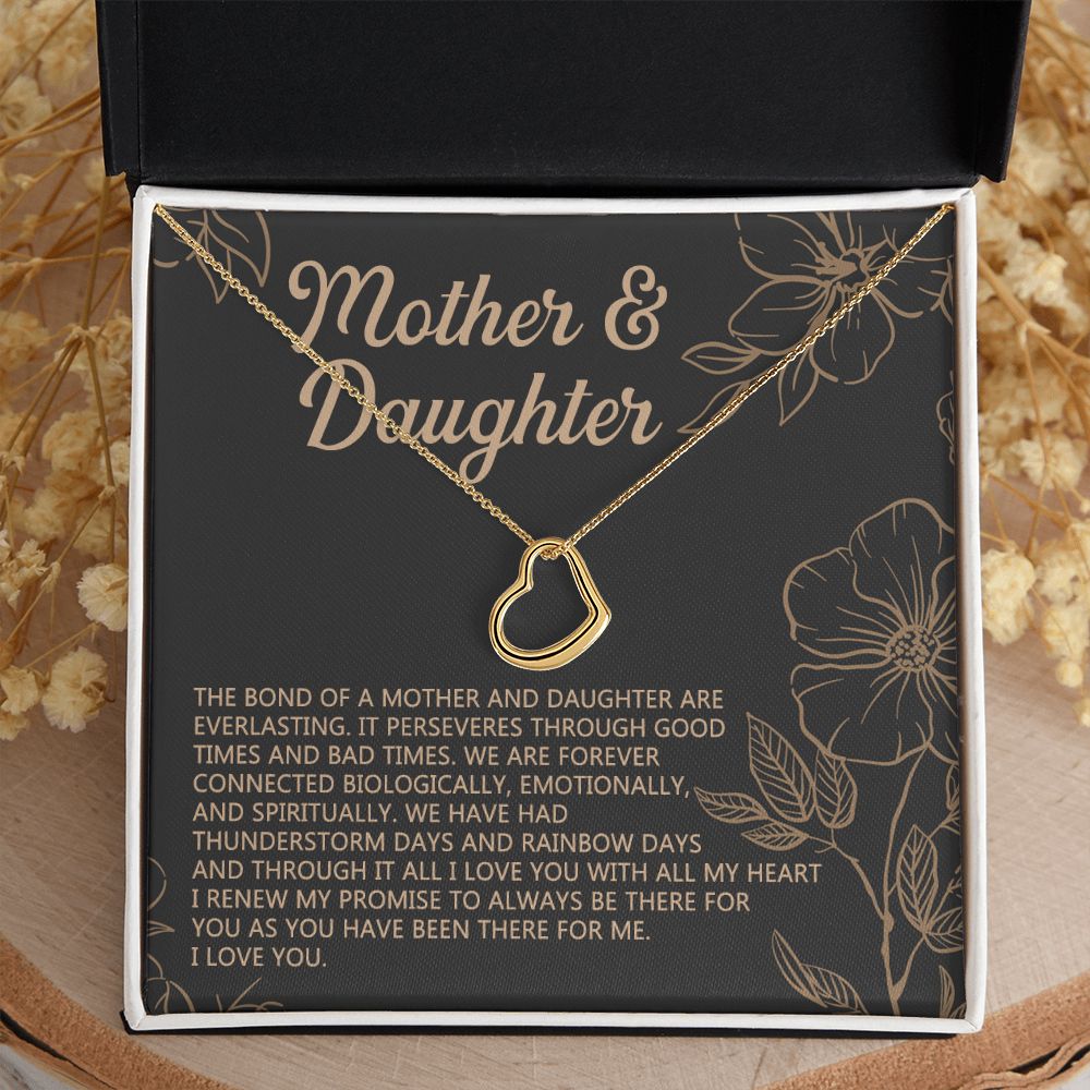 Mother Daughter Necklace Mothers day Necklace Mother Daughter Gift Mother Daughter Jewelry Gift For Daughter From Mom Daughter Mother 925 Heart Necklace