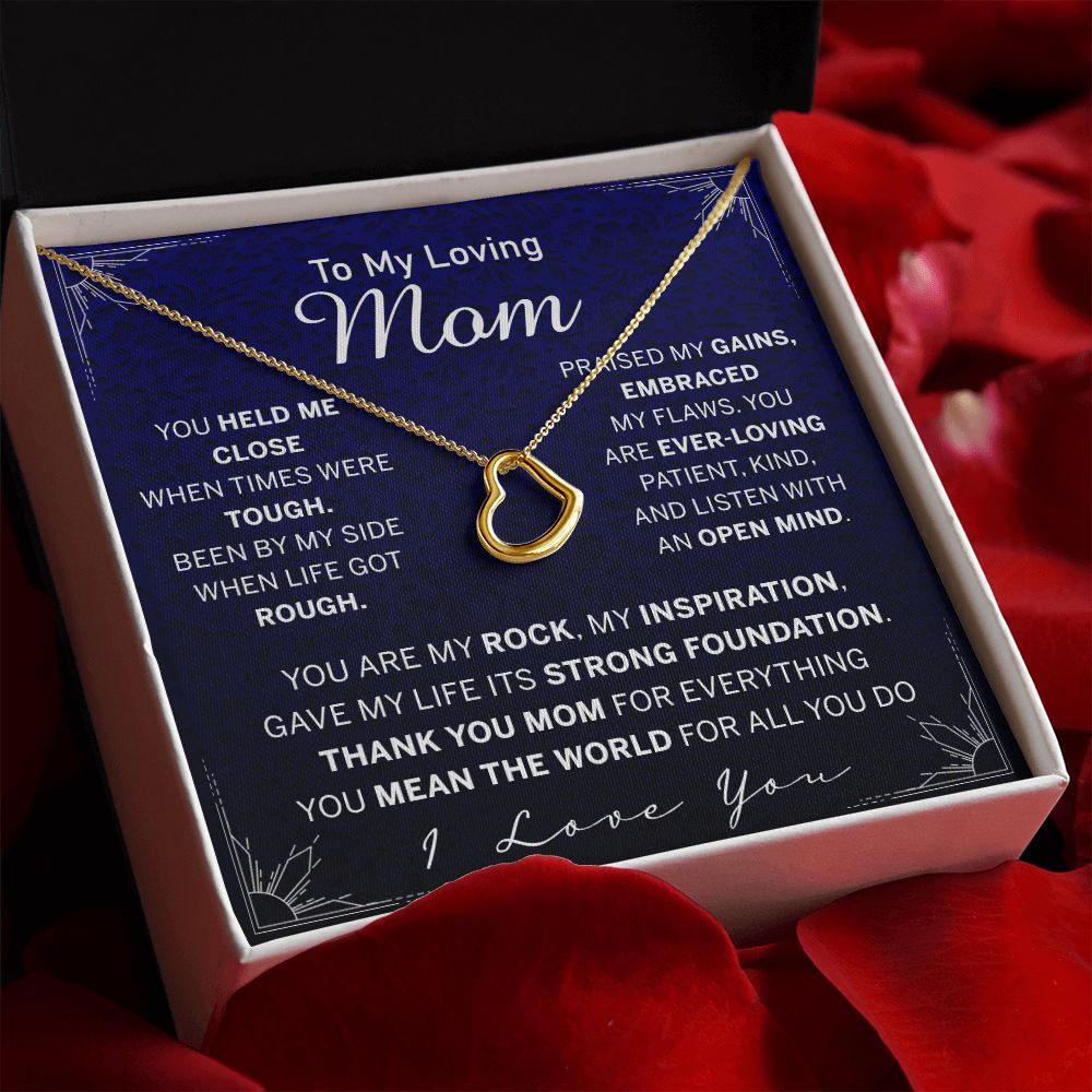 To My Mom Necklace, Gift For Mom, Mother's Day Gift from Daughter, Mom Jewelry Gift for Mothers Day, Birthday Gift for Mother, Moms Gift from Daughter Son, Necklace for Mom Mother 925 Heart Necklace