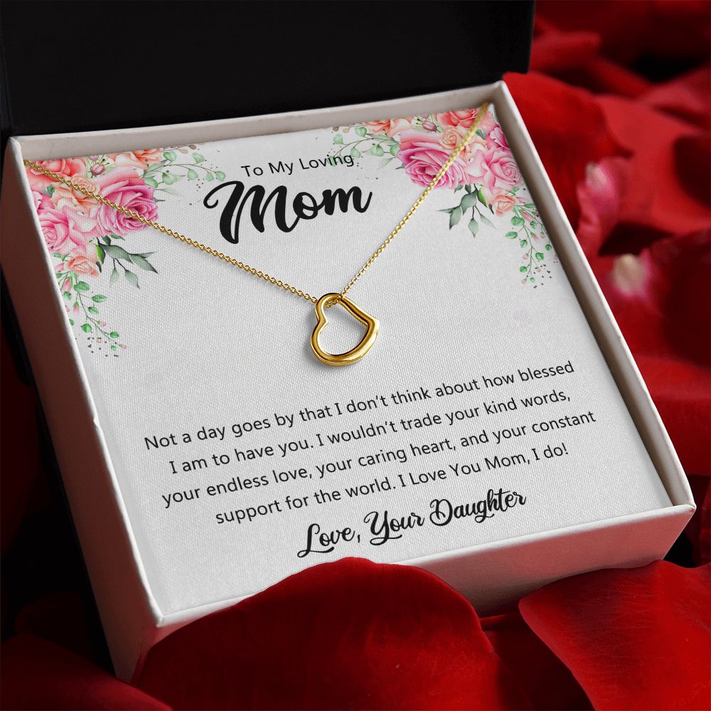 To My Mom Necklace, Gift For Mom, Mother's Day Gift from Daughter, Mom Jewelry Gift for Mothers Day, Birthday Gift for Mother, Moms Gift from Daughter Son, Necklace for Mom Mother 9 925 Heart Necklace