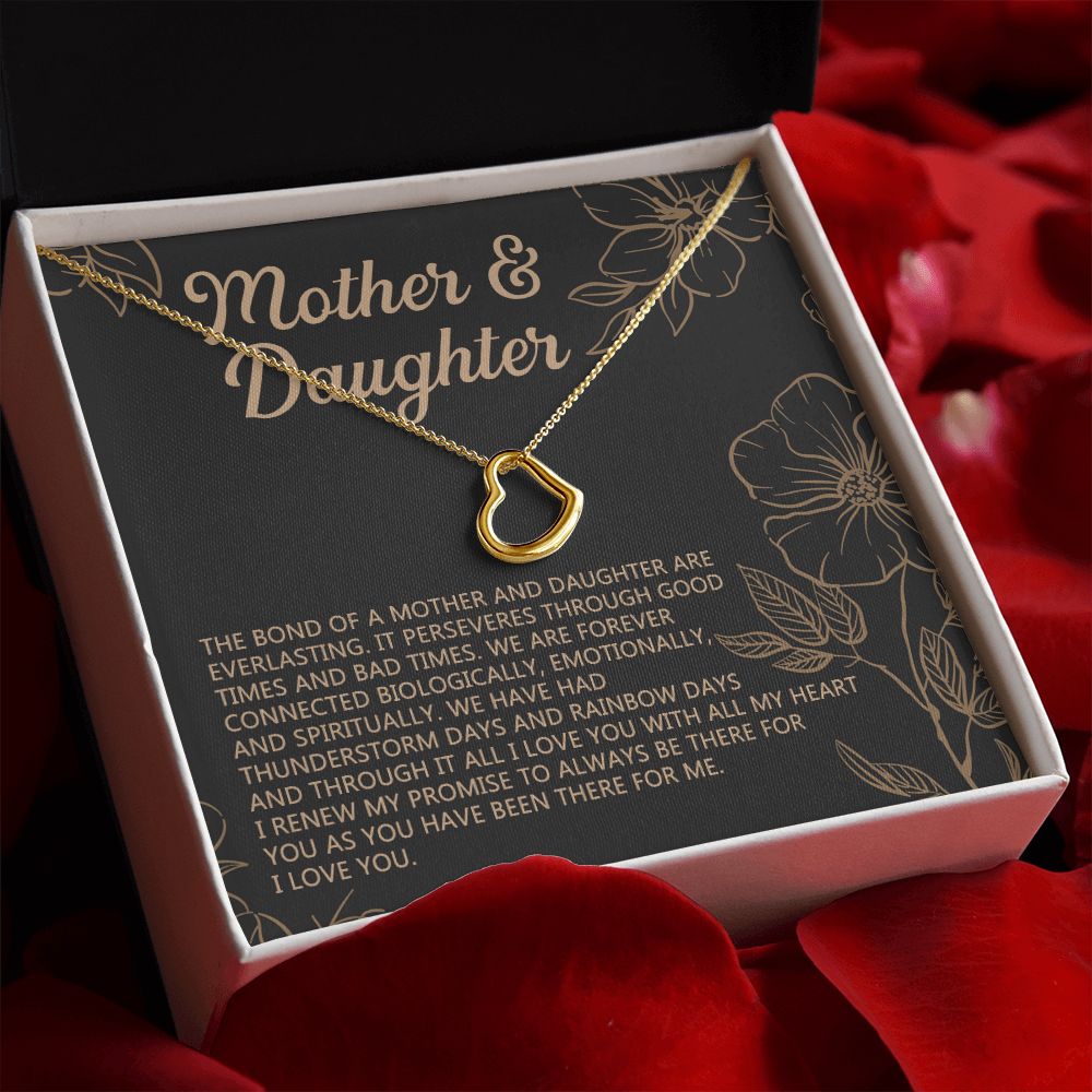 Mother Daughter Necklace Mothers day Necklace Mother Daughter Gift Mother Daughter Jewelry Gift For Daughter From Mom Daughter Mother 925 Heart Necklace