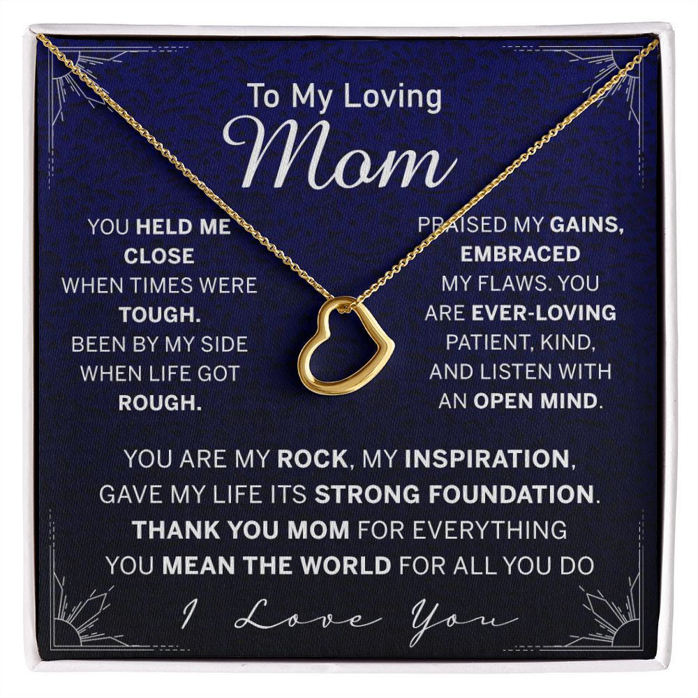 To My Mom Necklace, Gift For Mom, Mother's Day Gift from Daughter, Mom Jewelry Gift for Mothers Day, Birthday Gift for Mother, Moms Gift from Daughter Son, Necklace for Mom Mother 925 Heart Necklace