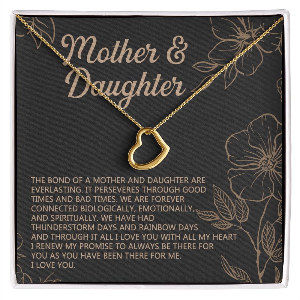 Mother Daughter Necklace Mothers day Necklace Mother Daughter Gift Mother Daughter Jewelry Gift For Daughter From Mom Daughter Mother 925 Heart Necklace