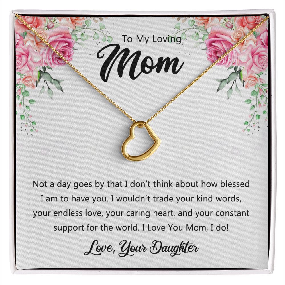 To My Mom Necklace, Gift For Mom, Mother's Day Gift from Daughter, Mom Jewelry Gift for Mothers Day, Birthday Gift for Mother, Moms Gift from Daughter Son, Necklace for Mom Mother 9 925 Heart Necklace