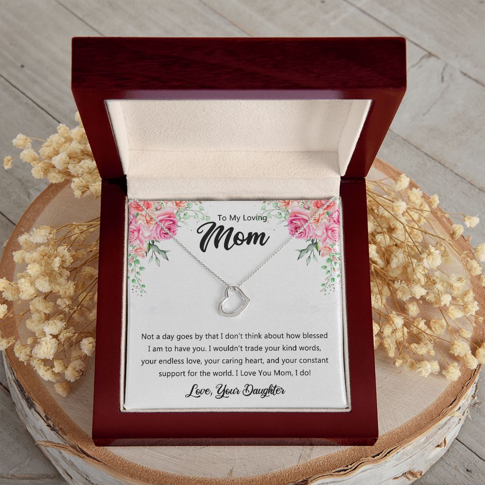 To My Mom Necklace, Gift For Mom, Mother's Day Gift from Daughter, Mom Jewelry Gift for Mothers Day, Birthday Gift for Mother, Moms Gift from Daughter Son, Necklace for Mom Mother 9 925 Heart Necklace