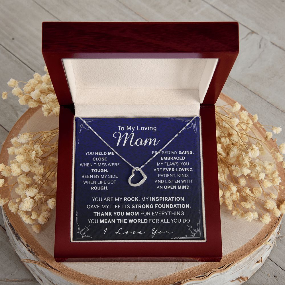 To My Mom Necklace, Gift For Mom, Mother's Day Gift from Daughter, Mom Jewelry Gift for Mothers Day, Birthday Gift for Mother, Moms Gift from Daughter Son, Necklace for Mom Mother 925 Heart Necklace