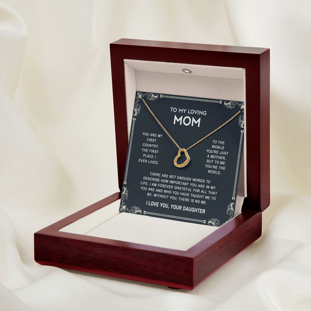 To My Mom Necklace, Gift For Mom, Mother's Day Gift from Daughter, Mom Jewelry Gift for Mothers Day, Birthday Gift for Mother, Moms Gift from Daughter Son, Necklace for Mom Mother 14 925 Heart Necklace